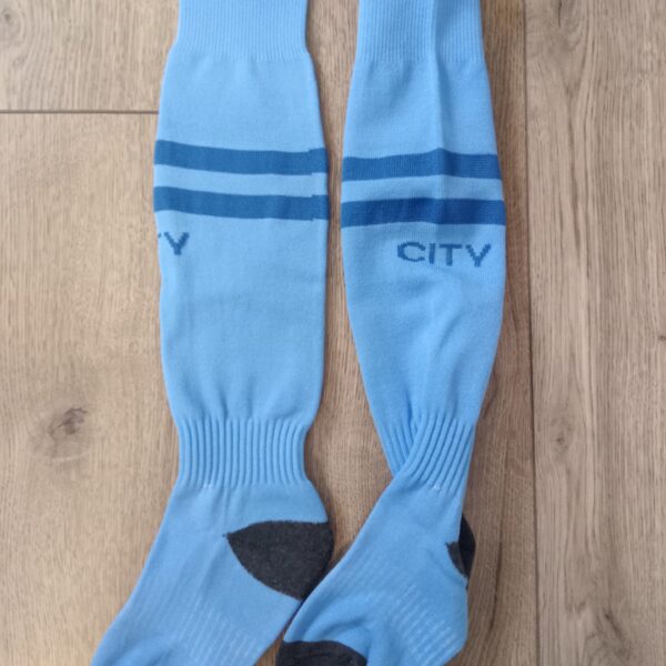 Гетры детские с символикой футбольного клуба SPOINT MANCHESTER CITY HOME 2024,размер 32-39, цвет-голубой