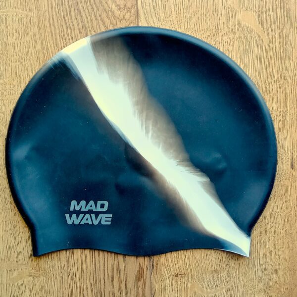 Шапочка для плавания силиконовая увеличенного объема MadWave MULTI BIG чёрная