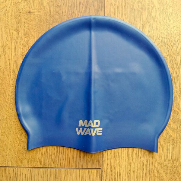 Шапочка для плавання силіконова збільшеного об'єму MadWave MULTI BIG чорна