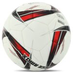 М'яч футбольний HYBRID SOCCERMAX, розмір №5, матеріал PU, білий-червоний
