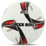 М'яч футбольний HYBRID SOCCERMAX, розмір №5, матеріал PU, білий-червоний