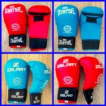 Накладки (рукавички) для карате MATSA, розміри S-XL, колір синій