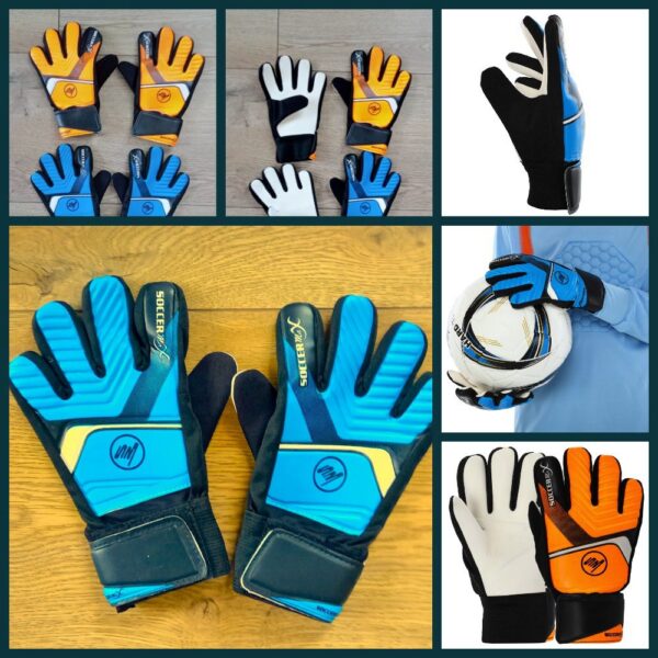 Рукавички воротарські SOCCERMAX дитячі, розміри 5-7, колір оранжево-чорні