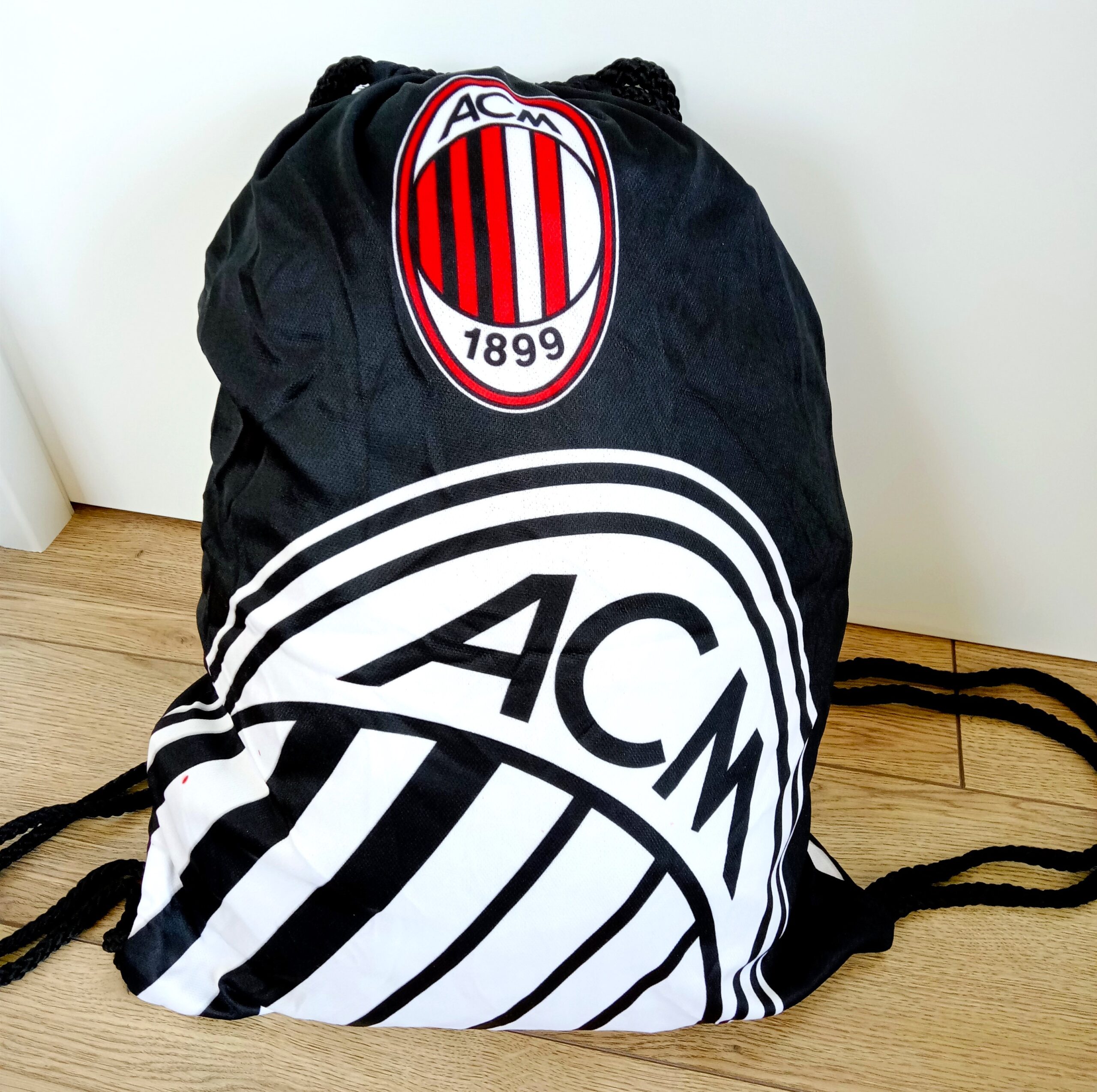 IMG20240825165744 Рюкзак-мішок для форми та взуття AC MILAN, колір - чорний-білий