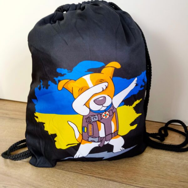 Рюкзак-мешок для обуви и одежды " Пёс PATRON", цвет черный