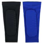 Гетри-щитки футбольні (2 в 1) сині, захист гомілки, розмір M