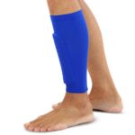 Гетри-щитки футбольні (2 в 1) сині, захист гомілки, розмір M