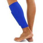 Гетри-щитки футбольні (2 в 1) сині, захист гомілки, розмір M