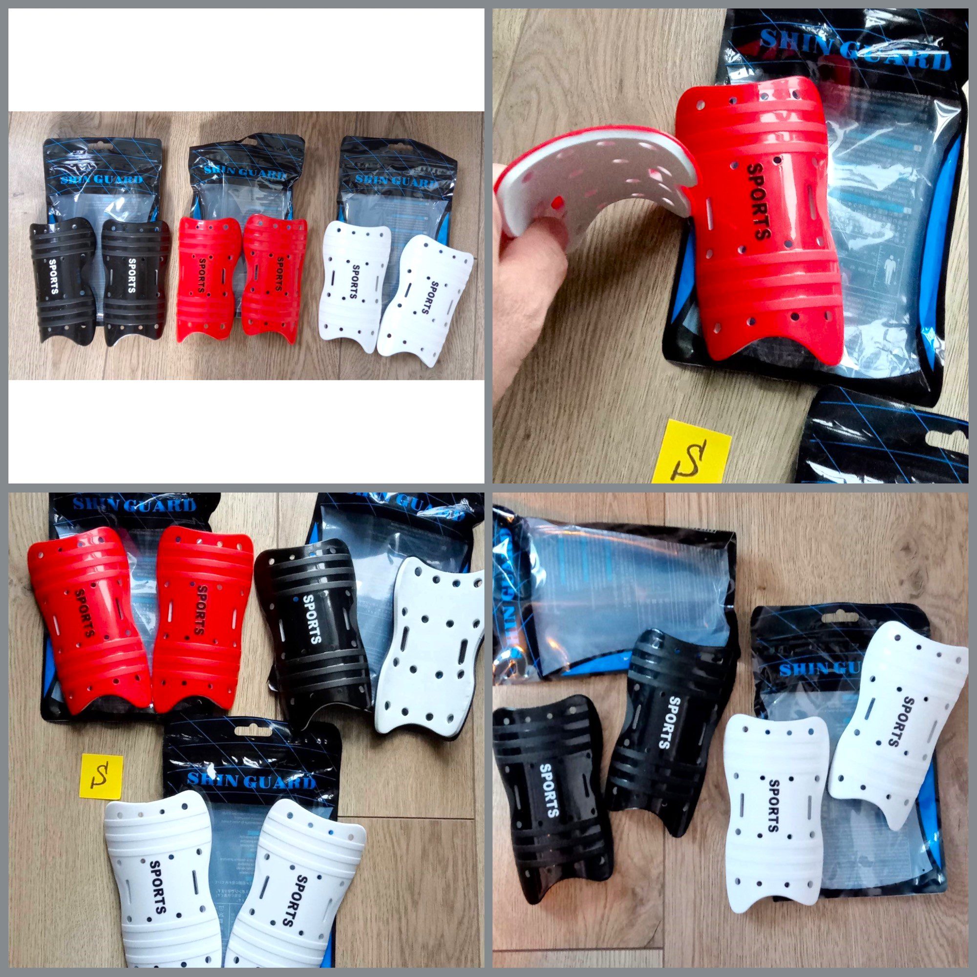 Щитки футбольные детские, размер М, цвета в ассортименте