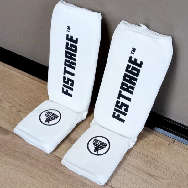 Защита голени и стопы FISTRAGE, размеры XS-XL, цвет - белый