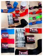 Бінти боксерські TWINS, 5метрів, бавовна з еластаном, колір в асортименті