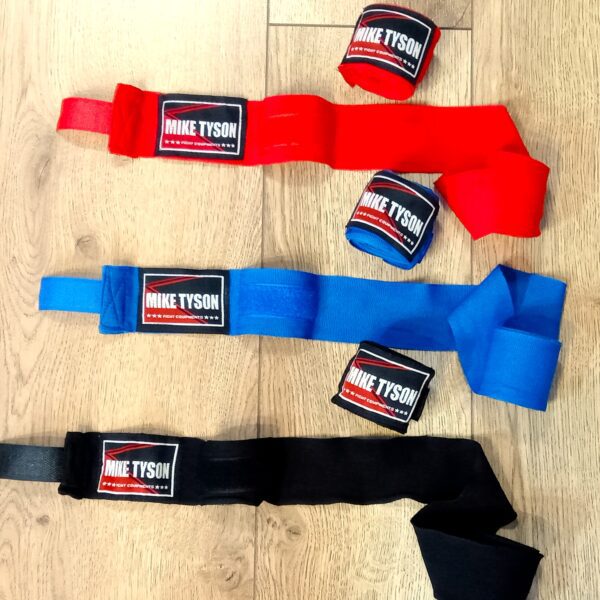 Бинты боксерские хлопок с эластаном MIKE TYSON, длина - 3метра, цвета в ассортименте