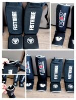 Защита голени и стопы с фиксатором FISTRAGE, размеры S-XL, цвет - чёрный