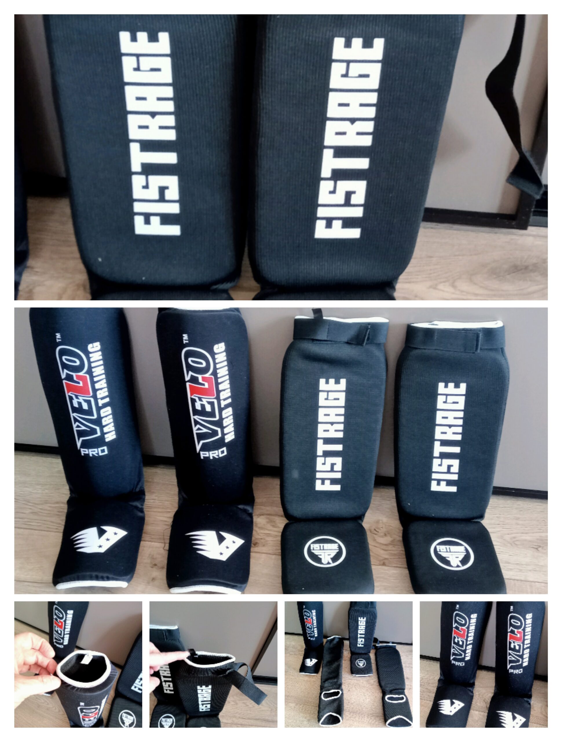 Захист гомілки та стопи з фіксатором FISTRAGE, розміри S-XL, колір - чорний