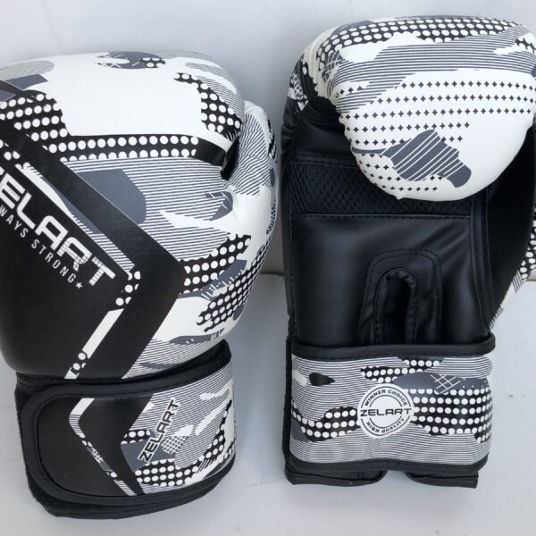 Перчатки боксерские Zelart 10-12 унций, цвет-белый камуфляж