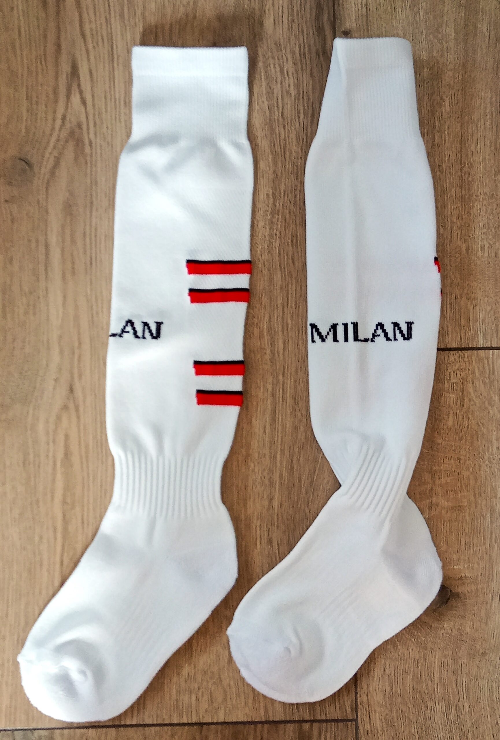 Гетри дитячі із символікою футбольного клубу AC MILAN HOME 2025, розмір 27-35, колір чорний