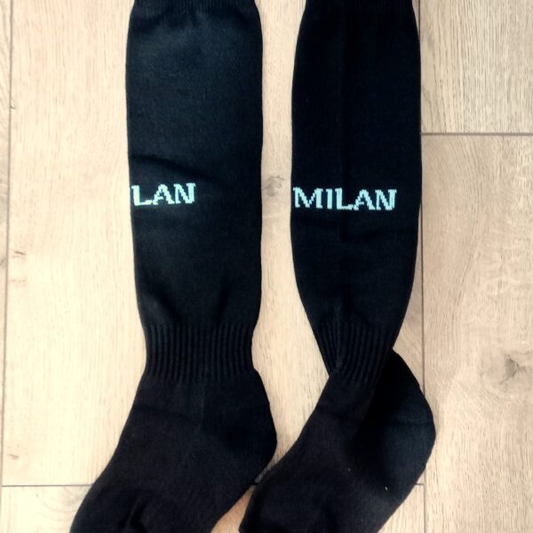 Гетры детские с символикой футбольного клуба AC MILAN HOME 2025, размер 27-35, цвет черный
