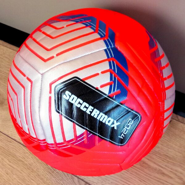 Мяч футбольный SOCCERMAX, размер №5, PU, цвет - красный