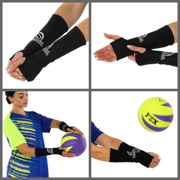 Нарукавники компресійні волейбольні рукави з накладками для захисту рук (к-т із 2шт), колір - чорний