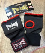 Рукавички-бинти внутрішні гелеві з поліестеру TWINS, розмір S-XL, колір-чорний (червона окантовка)