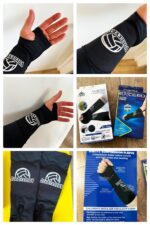 Нарукавники компрессионные волейбольные (рукава с накладками для защиты)(к-т из 2шт) черные