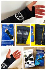 Нарукавники компрессионные волейбольные (рукава с накладками для защиты)(к-т из 2шт) черные