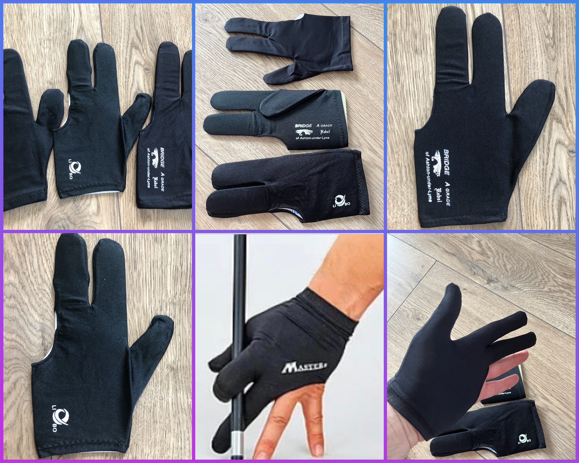 Рукавичка більярдна (з орнаментом), колір - чорний