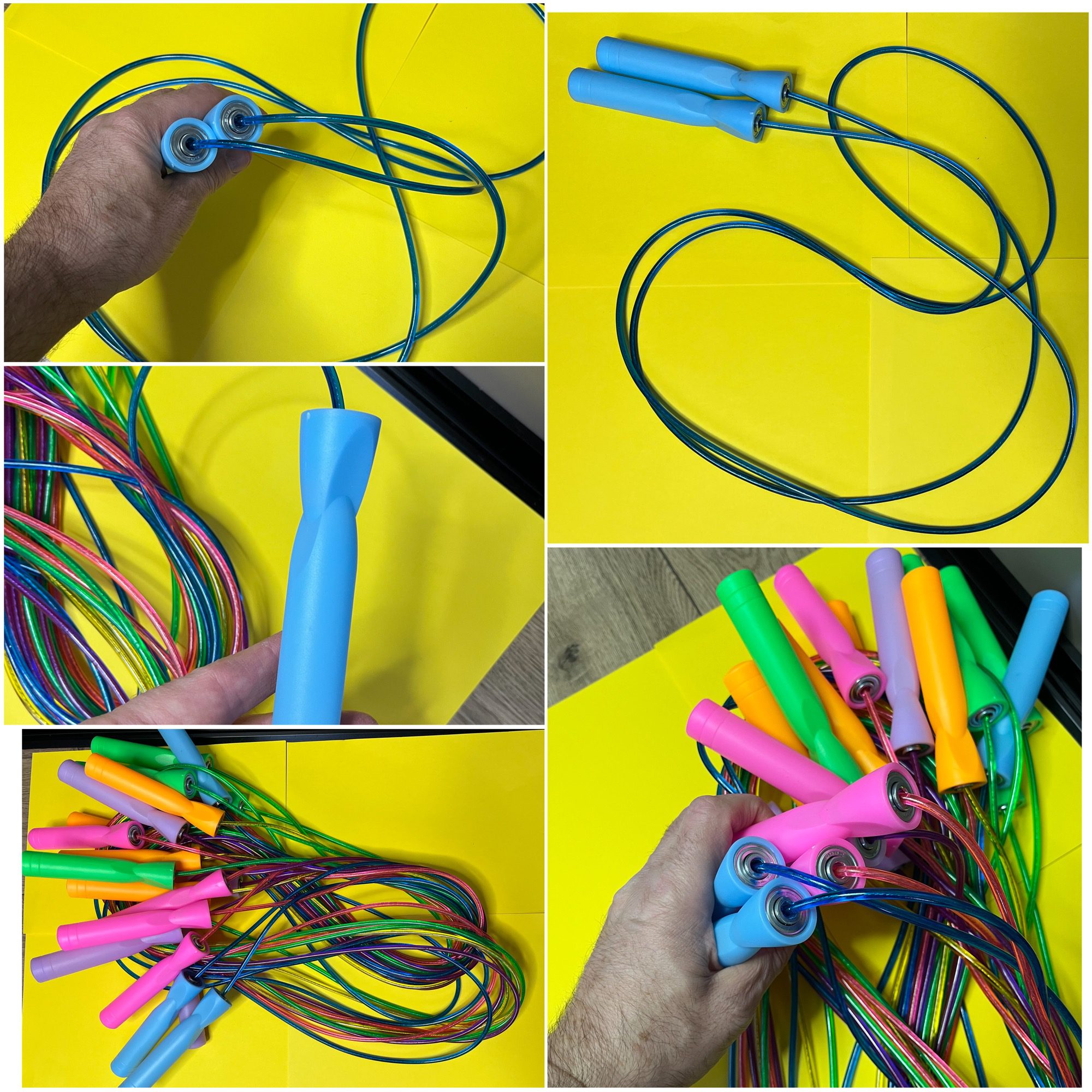 Скакалка швидкісна Кроссфіт з підшипником і сталевим тросом CIMA, довжина - 3 метри, колір - чорний