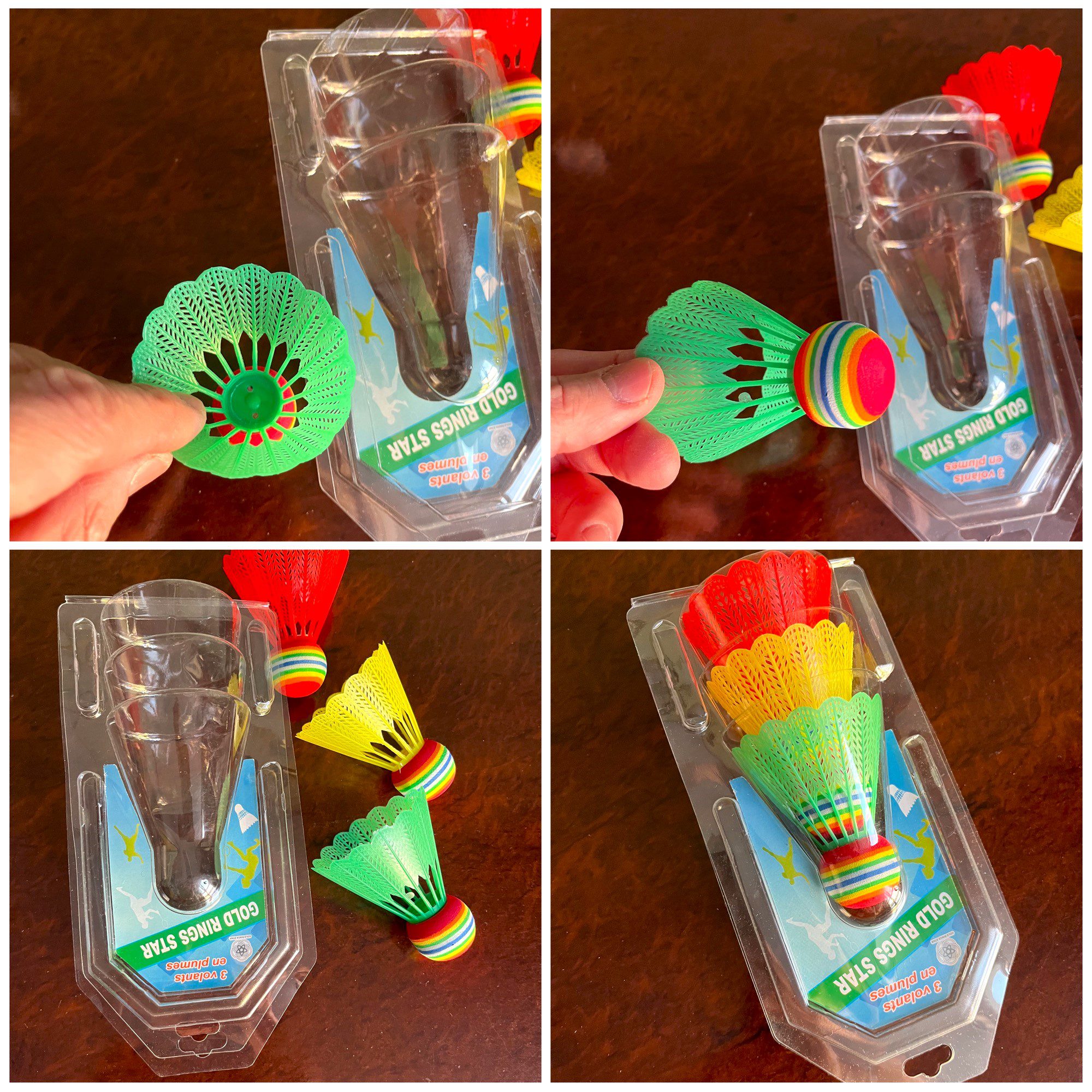 Волан для бадминтона пластиковый (цена за 1 шт. ), цвет - в ассортименте