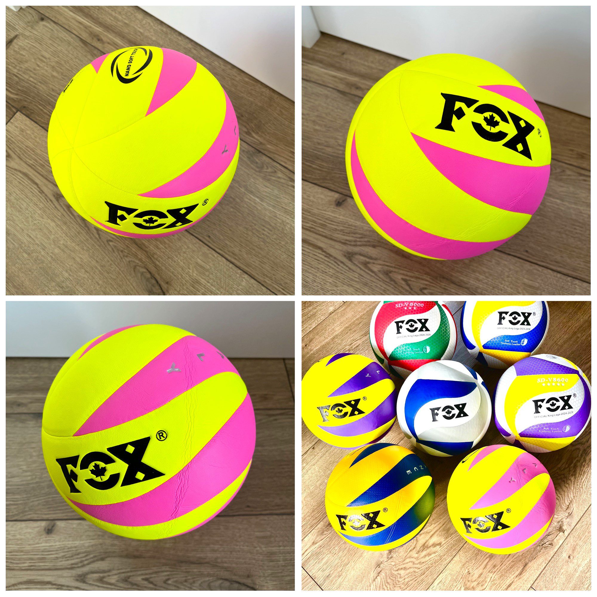 IMG_3344 Мяч волейбольный FOX, размер №5, материал PU, цвет - желто-синий