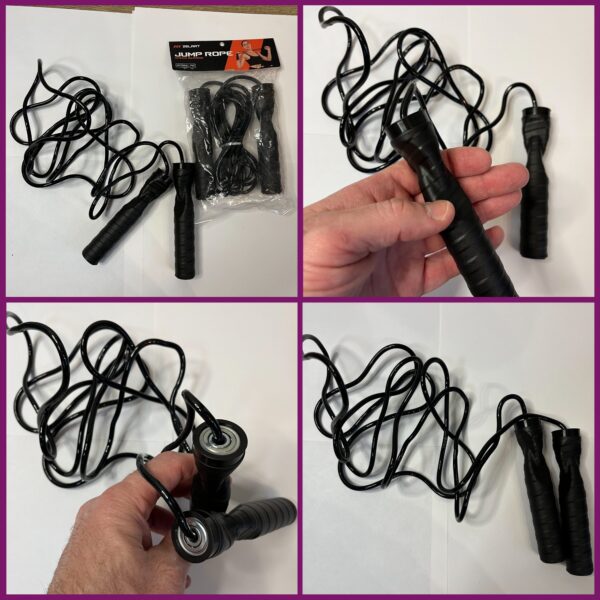 Скакалка SP-Sport L=2,6м, тонкие ручки, цвет - черный