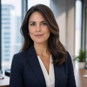 Professional headshot of Elena Brooks in business attire