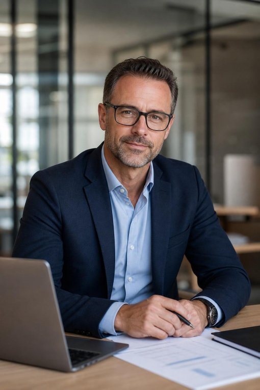 Professional portrait of a fractional CFO advisor