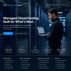 Managed cloud hosting illustration