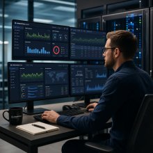 Reliable hosting monitoring illustration