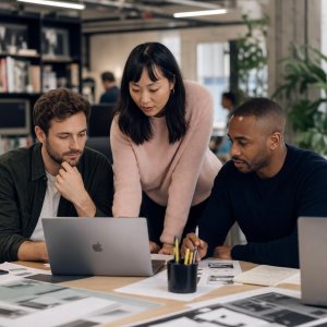 Portrait of a product team client in a workplace environment
