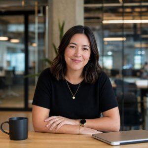 Portrait of a satisfied client smiling in a professional environment