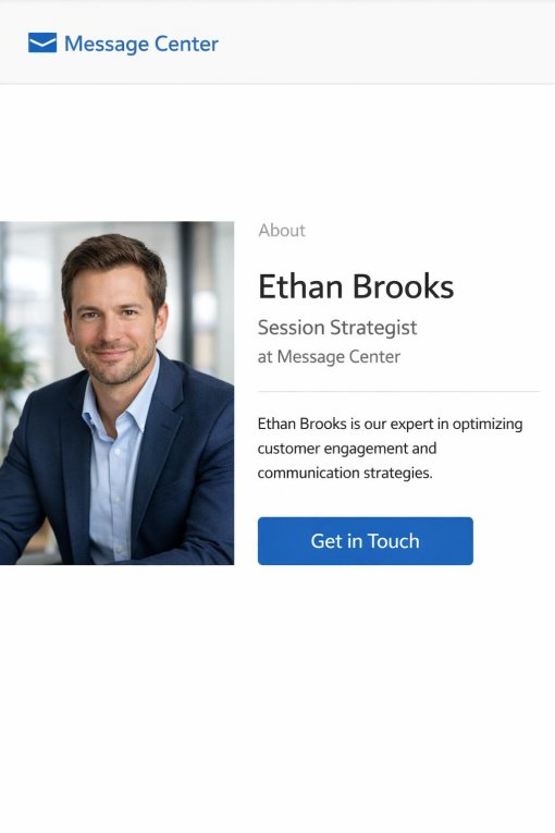 Professional portrait of Ethan Brooks, Session Strategist at Message Center
