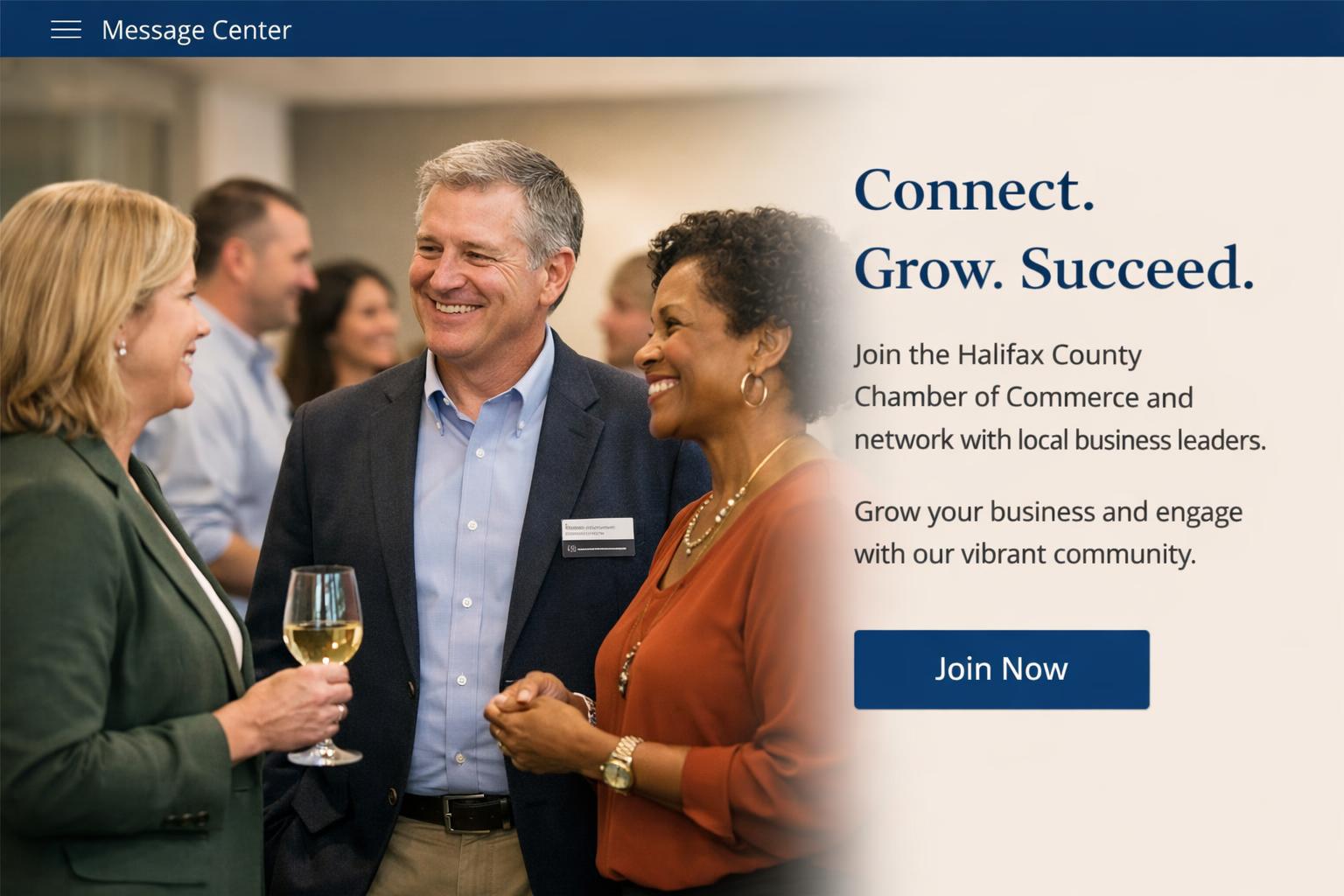 Local business owners connecting at a Halifax County Chamber gathering
