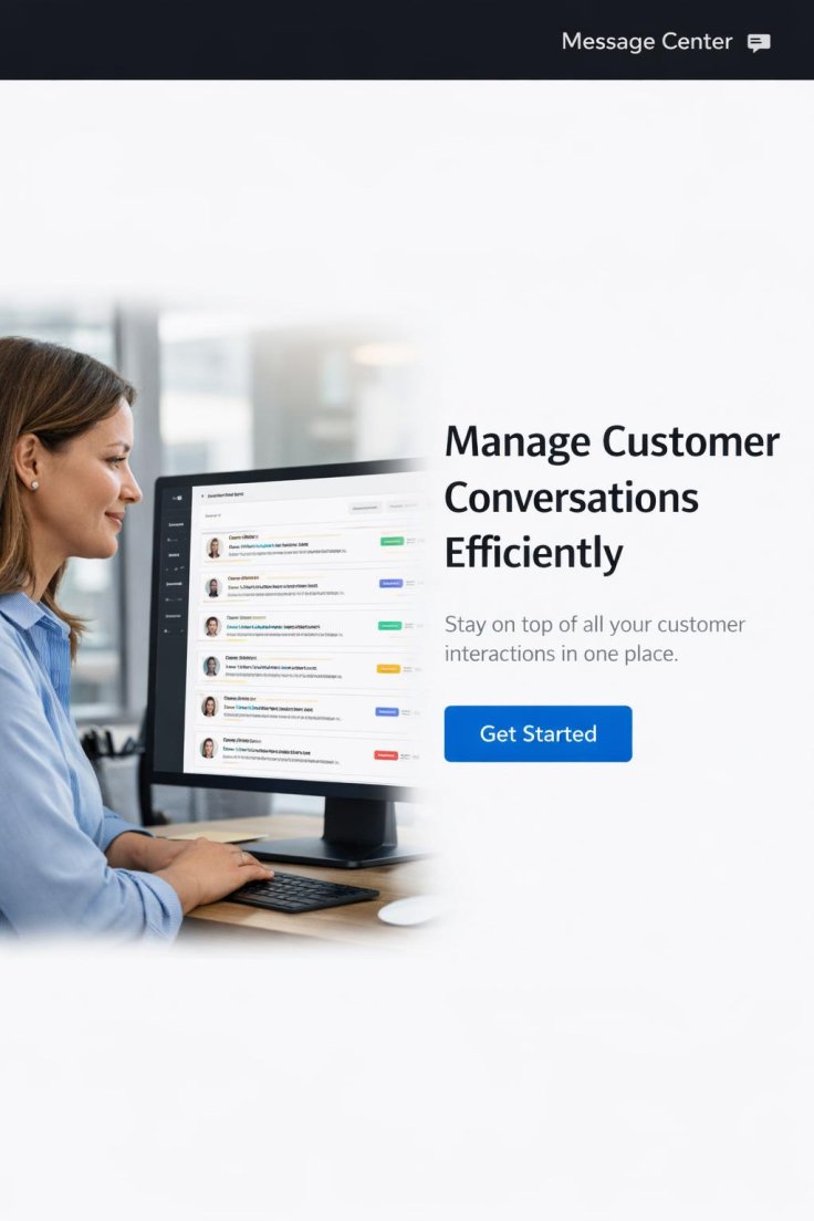 Professional reviewing organized customer conversations on a digital screen