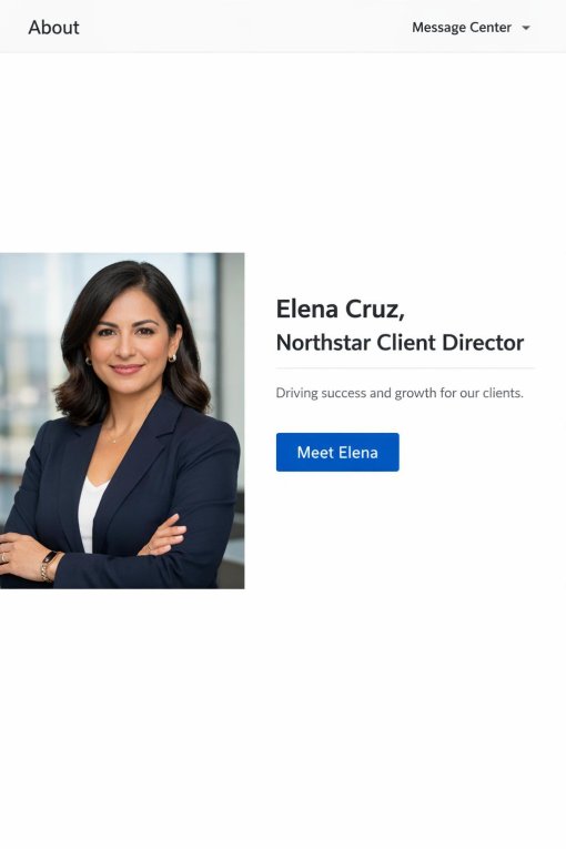 Professional portrait of Elena Cruz, Northstar client director