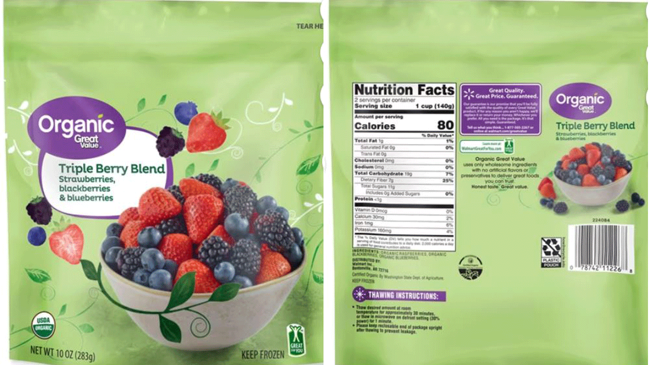 Wycofanie borówek z powodu E. coli rozszerza się na mrożone mieszanki jagód sprzedawane w Walmartach w 16 stanach