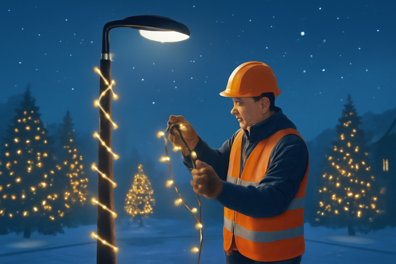 Энергоэффективное уличное LED-освещение для зимних праздников: выбор и установка светодиодных гирлянд