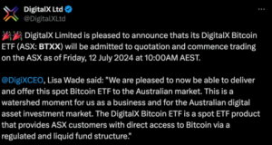 Australien genehmigt zweiten Bitcoin-ETF von DigitalX.