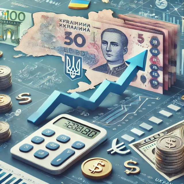 DALL·E 2025-02-21 09.58.42 - An illustrative image representing the best currency exchange in Ukraine. The image includes a digital representation of currency, such as the Ukraini