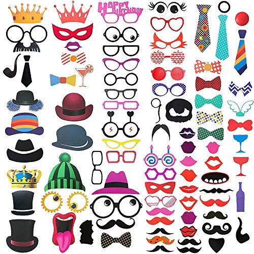 Photo Booth 90 Piezas Photobooth Accesorios Photocall Atrezzo para Fotos.