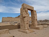 Remains of sculptures close to the temple