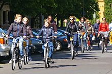 Cyclists in Prenzlauer Berg, Berlin