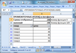 промежуточные итоги