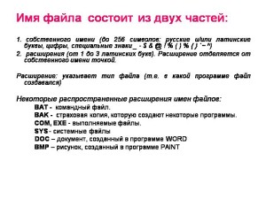 из каких частей состоит имя файла